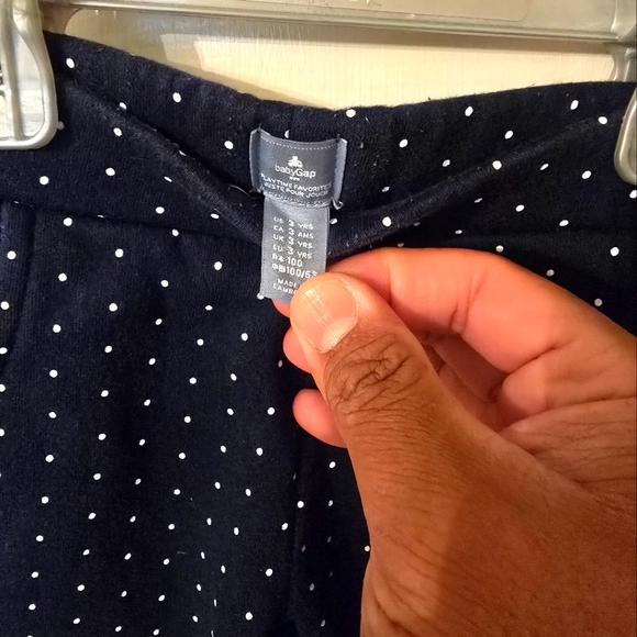 Baby Gap Navy Polka Dot Sweatpants Size 3T - Picture 3 of 3